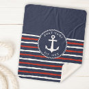 Search for red white and blue blankets Nautical