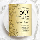 Search for golden anniversary invitations Floral
