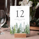Search for rustic numbers table cards Woodland