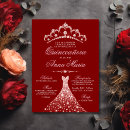 Search for red gown invitations Glitter