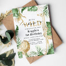 Search for hes a wild one invitations Tropical watercolor greenery