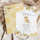 Search for a little honey is on the way baby shower invitations Watercolor
