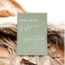 Search for green rehearsal dinner invitations Modern