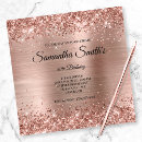 Search for rose gold 40th birthday invitations Foil