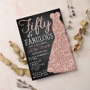Search for fifty and fabulous birthday invitations Modern