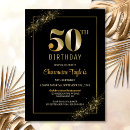 Search for black and gold 50th birthday invitations Trendy