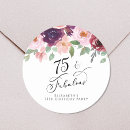 Search for 75th birthday stickers Floral