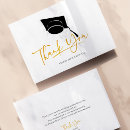 Search for name thank you cards Black and gold