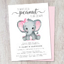 Search for pink elephant baby shower invitations Modern