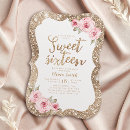 Search for pink and gold birthday invitations Floral