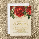 Search for red sweet 16 invitations Vintage