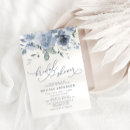 Search for dusty blue bridal shower invitations Calligraphy