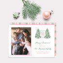 Search for preppy christmas cards Pink and green