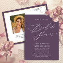 Search for purple bridal shower invitations Minimalist