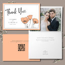 Search for poppies thank you cards Peach