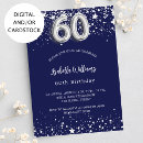 Search for 60th birthday invitations Navy blue