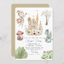 Search for knights and dragons party invitations Castle