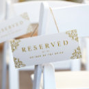 Search for gold reserved wedding signs Vintage