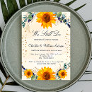 Search for sunflower vow renewal invitations Rustic