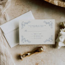 Search for floral rsvp cards Dusty blue