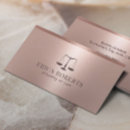 Search for rose gold metal business cards Lawyer