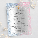 Search for boy and girl twin baptism invitations Silver