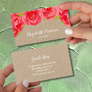 Search for red rose business cards Salon