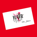 Search for black red business cards Salon