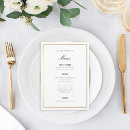 Search for gold border wedding menus Black and gold