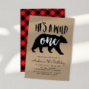 Search for hes a wild one invitations Plaid