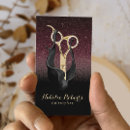 Search for black red gold business cards Hair stylist