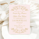 Search for blush and gold wedding invitations For her