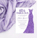 Search for purple glitter birthday invitations Party