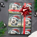 Search for soccer christmas wrapping paper Pattern