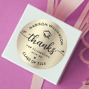 Search for gold foil thank you stickers Graduate