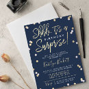 Search for navy blue and gold birthday invitations Trendy