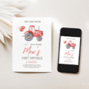 Search for red tractor birthday invitations Boy