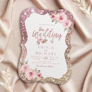 Search for rose gold glitter wedding invitations Modern
