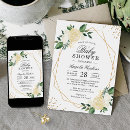 Search for emerald green baby shower invitations Botanical