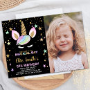 Search for the black unicorn invitations For kids