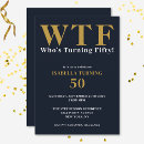 Search for funny 50th birthday invitations Typography