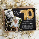 Search for cheers to 70 years invitations Chalkboard