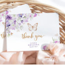 Search for purple butterfly thank you cards Floral