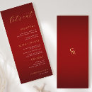 Search for red and gold wedding menus Minimalist