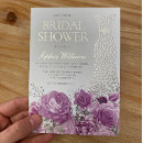 Search for purple bridal shower invitations Lavender
