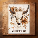 Search for cow skull business cards Western