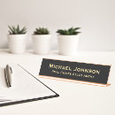 Search for black and gold name plates Business