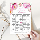 Search for find the guest games Bridal bingo