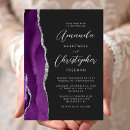 Search for purple and silver wedding invitations Elegant