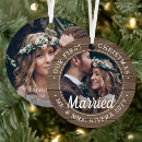 Search for first year married ornaments Mr and mrs